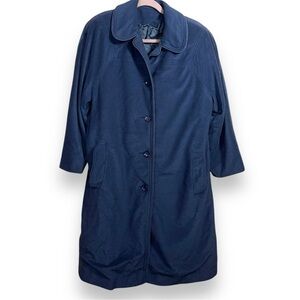 XL VINTAGE YOUTHCRAFT BLUE COAT JACKET LONG SLEEVE WOMENS RETRO 70s Lined